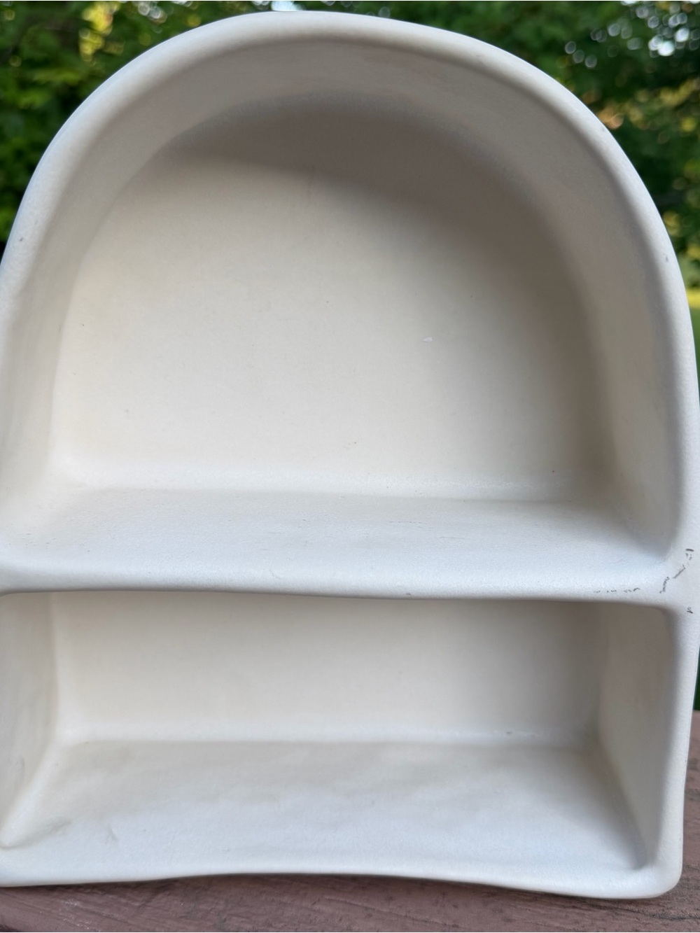 Rachel Saunders Shelfie Ceramic Two-Tier Shelf - antique white Organizer